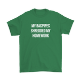 my bagpipes shredded my homework