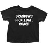 Cute Toddler Shirt - Pickleball Toddler Tee - Grandpa's Pickleball Coach - Toddler Clothing - Birthday Gift
