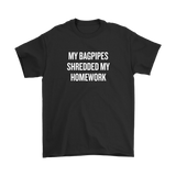my bagpipes shredded my homework
