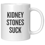Kidney Stone Mug - Get Well Gift - Kidney Stones Suck - Funny Kidney Present - Ceramic Coffee Mug 11oz