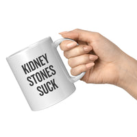 Kidney Stone Mug - Get Well Gift - Kidney Stones Suck - Funny Kidney Present - Ceramic Coffee Mug 11oz