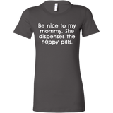 custom order - happy pills - pharmacist tee - bella - women's tee