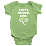Cute Baby One-piece - Coach Baby Shirt - Daddy's Assistant Coach - Custom Text Available - Many Sizes And Colors - Baby Shower Gift Idea