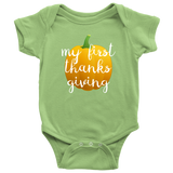 Cute Thanksgiving Baby Bodysuit - Thanksgiving Baby One-piece - My First Thanksgiving - Many Sizes And Colors