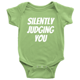 Funny Baby One-piece - Cute Baby Shirt - Infant Bodysuit - Silently Judging You - Funny and Cute Baby Gift - Many Sizes And Colors