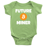 Funny Baby One-piece - Bitcoin Baby Shirt - Future Miner - Crypto Currencies - Many Sizes And Colors - All Cotton - Bitcoin Mining