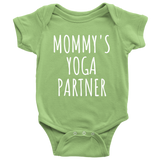 Cute Yoga Baby One-piece - Yoga Baby Bodysuit - Yogi, Yogini Baby Shirt - Mommy's Yoga Partner - Many Sizes And Colors
