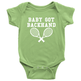 Funny Tennis Baby One-piece - Cute Tennis Baby Bodysuit - Baby Got Backhand - Tennis Player Baby Gift - Many Sizes And Colors Available