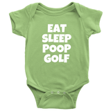 Funny Baby One-piece - Golf Baby Shirt - Eat Sleep Poop Golf - Many Sizes And Colors - Baby Shower or Birthday Gift - All Cotton