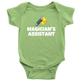 Cute Baby One-piece - Magician Baby Shirt - Magician's Assistant - Illusionist - Many Sizes And Colors - Baby Shower, First Birthday