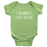 Cute Baby One-piece - Graphic Designer Baby Shirt - Daddy's Cutest Design - Many Sizes And Colors - Baby Shower or First Birthday Gift Idea