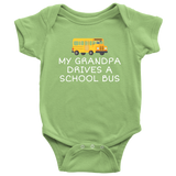 Bus Driver Baby One-piece - School Bus Baby Bodysuit - My Grandpa Drives A School Bus - Baby Shower Gift - Many Sizes And Colors