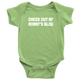 Blogging Baby Bodysuit - Blogger Baby One-piece - Blogger Baby Gift - Check Out My Mommy's Blog - Baby Shower or First Birthday