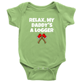 custom order - my daddy's a logger - baby bodysuit