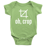 Graphic Designer Baby Shirt - Funny Baby One-piece - Oh, Crop - Baby Graphic Designer - Many Sizes And Colors Available - Baby Gift Idea