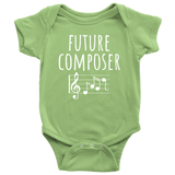 Composer Baby One-piece - Composing Baby Shirt - Musician, Songwriter - Many Sizes And Colors - Baby Shower or First Birthday