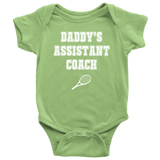 Cute Baby One-piece - Coach Baby Shirt - Daddy's Assistant Coach - Custom Text Available - Many Sizes And Colors - Baby Shower Gift Idea