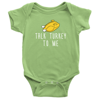 Funny Thanksgiving Baby Bodysuit - Talk Turkey To Me - Thanksgiving Baby One-piece - Cute Thanksgiving Baby Gift