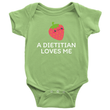 Dietitian Baby Shirt - Dietitian Baby Gift - Cute Baby One-piece - A Dietitian Loves Me - Baby Shower Gift Idea