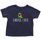 Cute Toddler Shirt - Funny Dinosaur Toddler Tee - Careful, I Bite - Cute Dinosaur Toddler Clothes - Toddler Birthday Gift - All Cotton