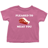 Butcher Toddler Shirt - Cute Butcher Toddler Tee - Pleased To Meat You - Birthday Gift
