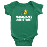 Cute Baby One-piece - Magician Baby Shirt - Magician's Assistant - Illusionist - Many Sizes And Colors - Baby Shower, First Birthday