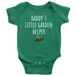 Cute Baby One-piece - Gardening Baby Shirt - Daddy's Little Garden Helper - Customization Available - Baby Shower, First Birthday Gift