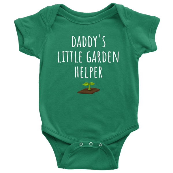 Cute Baby One-piece - Gardening Baby Shirt - Daddy's Little Garden Helper - Customization Available - Baby Shower, First Birthday Gift