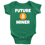 Funny Baby One-piece - Bitcoin Baby Shirt - Future Miner - Crypto Currencies - Many Sizes And Colors - All Cotton - Bitcoin Mining