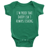 Cute Fishing Baby One-piece - Future Fisherman Baby Shirt - Daddy Isn't Always Fishing - Many Sizes And Colors Available - Baby Shower Gift
