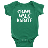 Martial Arts Baby Bodysuit - Karate Baby One-piece - Crawl Walk Karate - Baby Shower Gift - Many Sizes And Colors