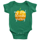 Cute Thanksgiving Baby Bodysuit - Thanksgiving Baby One-piece - My First Thanksgiving - Many Sizes And Colors