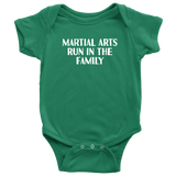 Martial Arts Baby Bodysuit - Karate Baby One-piece - Martial Arts Run In The Family - baby Shower Gift - Many Sizes And Colors