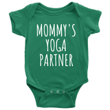 Cute Yoga Baby One-piece - Yoga Baby Bodysuit - Yogi, Yogini Baby Shirt - Mommy's Yoga Partner - Many Sizes And Colors