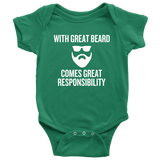 Funny Baby One-piece - Beard Baby Bodysuit - Great Beard - Baby Shower, First Birthday - Many Sizes And Colors Available - All Cotton
