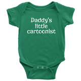 Cartoonist Baby Clothes - Cute Baby One-piece - Cartoonist Baby Shirt - Daddy's Little Cartoonist - Many Sizes And Colors - All Cotton