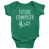 Composer Baby One-piece - Composing Baby Shirt - Musician, Songwriter - Many Sizes And Colors - Baby Shower or First Birthday