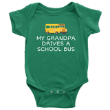 Bus Driver Baby One-piece - School Bus Baby Bodysuit - My Grandpa Drives A School Bus - Baby Shower Gift - Many Sizes And Colors