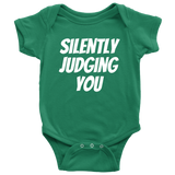 Funny Baby One-piece - Cute Baby Shirt - Infant Bodysuit - Silently Judging You - Funny and Cute Baby Gift - Many Sizes And Colors
