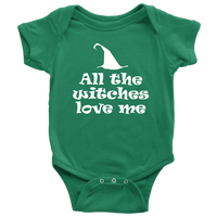 Cute Halloween Baby Shirt - Witch Baby One-piece - Spooky Baby Bodysuit - All The Witches Love Me - Halloween Baby Gift
