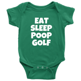 Funny Baby One-piece - Golf Baby Shirt - Eat Sleep Poop Golf - Many Sizes And Colors - Baby Shower or Birthday Gift - All Cotton