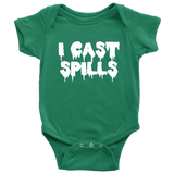 Funny Halloween Baby Shirt - Creepy Baby One-piece - Spooky Baby Bodysuit - I Cast Spills - Many Colors And Sizes - Halloween Baby Gift