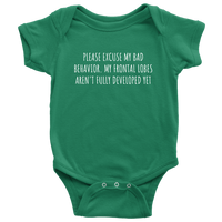 Funny Psychology Baby Shirt - Psychologist Baby One-piece - Excuse My Bad Behavior - Baby Shower Gift Idea - Many Sizes And Colors