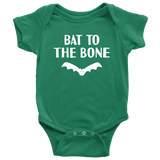 Cute Halloween Baby Shirt - Creepy Baby One-piece - Bat Baby Bodysuit - Bat To The Bone - Many Sizes And Colors - Halloween Baby Gift