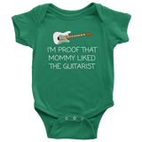 Cute Guitarist Baby One-piece - Guitar Player Baby Bodysuit - Mommy Liked The Guitarist - Guitarist Baby Gift Idea - Many Sizes And Colors
