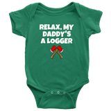 custom order - my daddy's a logger - baby bodysuit