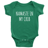 Cute Yoga Baby One-piece - Funny Yoga Baby Bodysuit - Yogi, Yogini Baby Shirt - Namaste In My Crib - Many Sizes And Colors