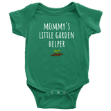 custom order - mommy's little garden helper - baby bodysuit