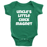 Funny Baby One-piece - Cute Baby Shirt - Baby Bodysuit - Uncle's Little Chick Magnet - Baby Shower or First Birthday - Many Sizes And Colors