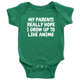 Anime Baby One-piece - Anime Nerd Baby Bodysuit - Grow Up To Like Anime - Anime Baby Gift Idea - Many Sizes And Colors - Baby Shower